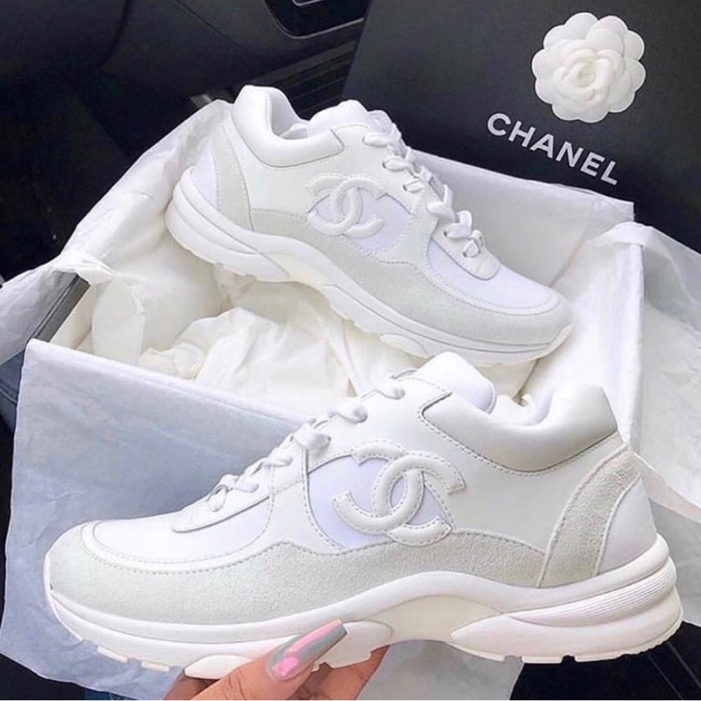 White Chanel Sneakers